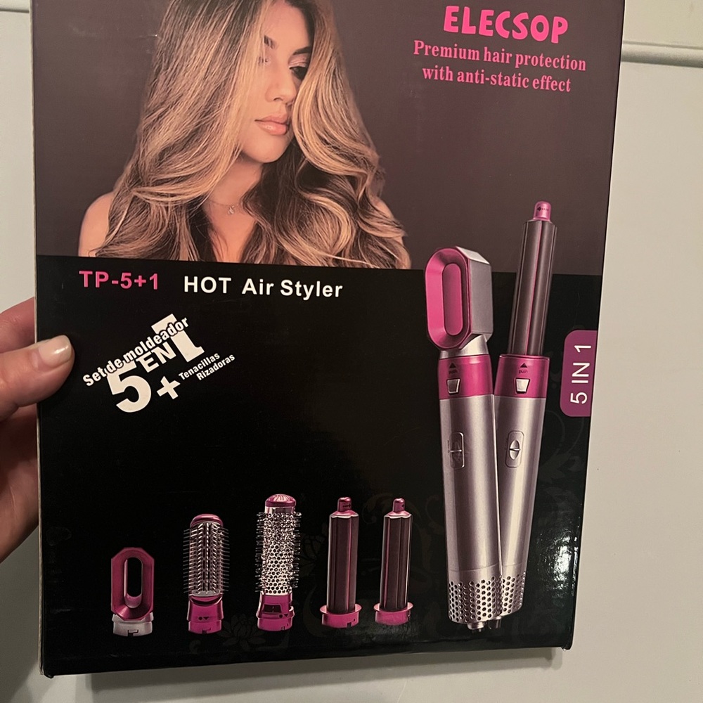 Pink and Silver Hot Air Styler